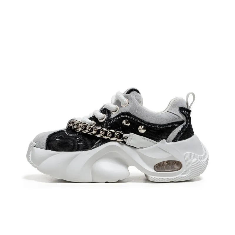 Yalu Anti Slip Wear Resistant Low Top Chunky Sneakers Men's-21