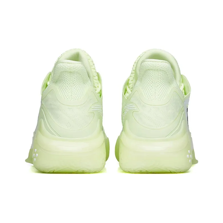 Anta Shock Wave 4 Abrasion Resistant Breathable Low Top Basketball Shoes Men's Neon Green-3