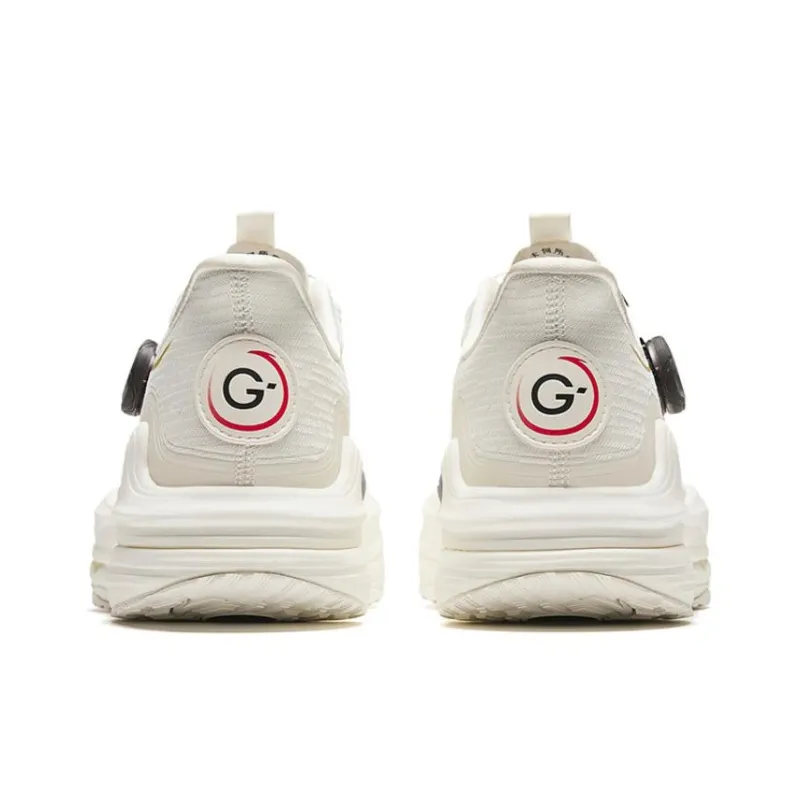 Anta Champion All Weather Series Cushioning Wear Resistant Low Top Running Shoes Men's White Red-4