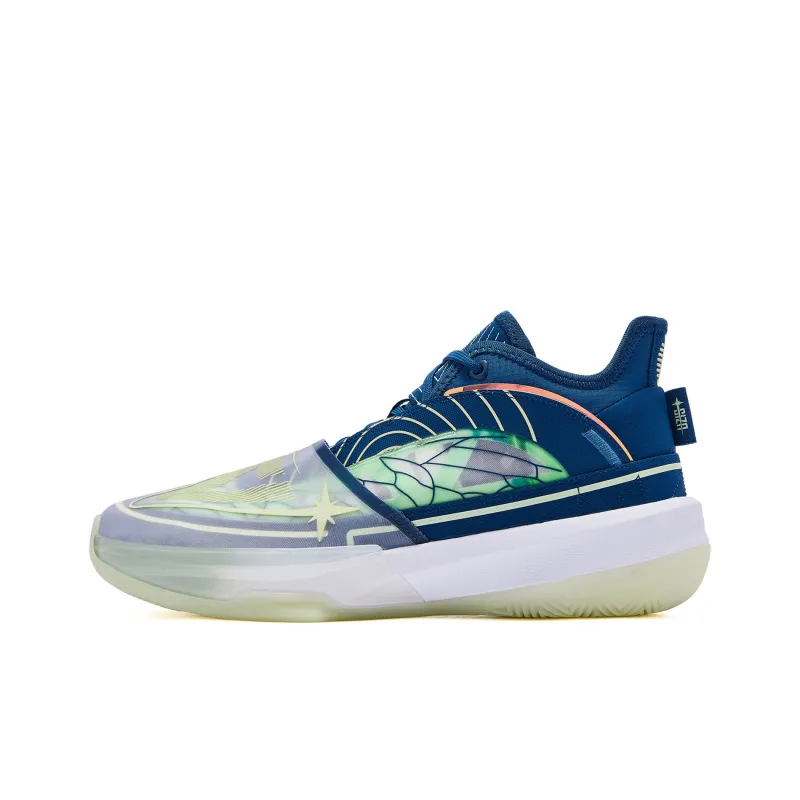 Uzis X PEAK State Extremely Large Triangle 1.0 Basketball Shoes Men Mid Top Port Blue/White-1