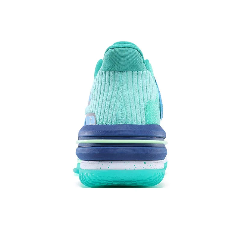 PEAK Flash 2 Generation Basketball Shoes Men Low Top Snow Crystal Blue/Bright Green-3