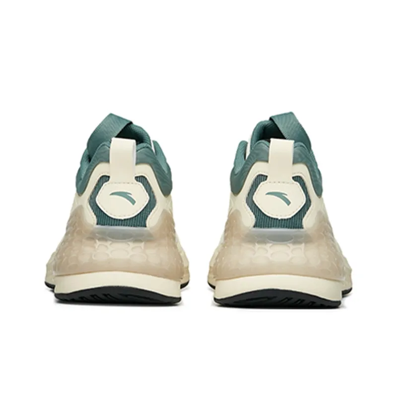 Anta C37+ Cushioned Anti Slip Wear Resistant Breathable Lightweight Low Top Casual Running Shoes Men's White Green-4