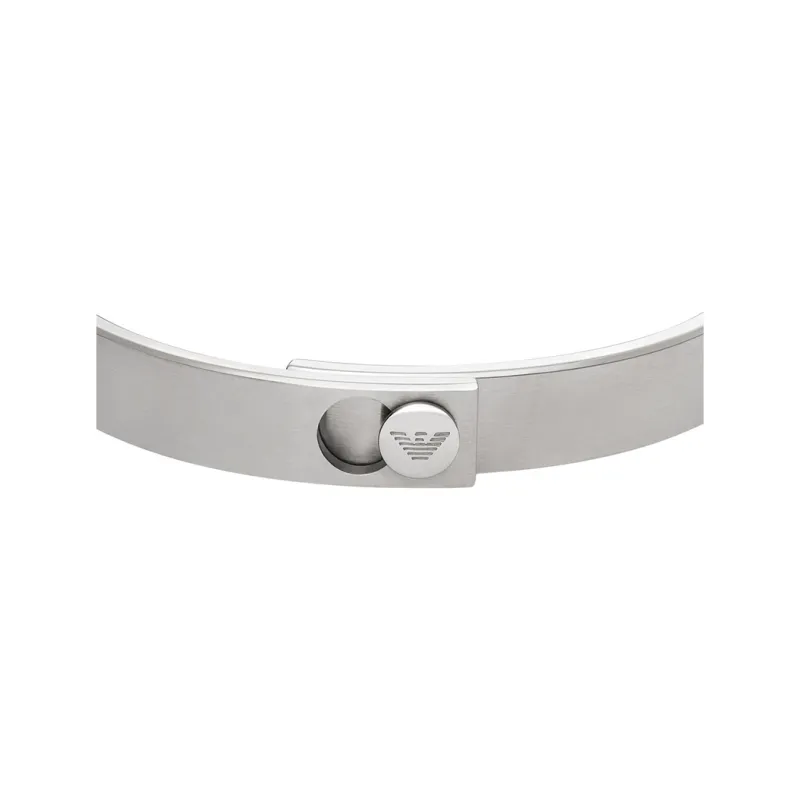 EMPORIO ARMANI Steel Bangles Men's Silver-1