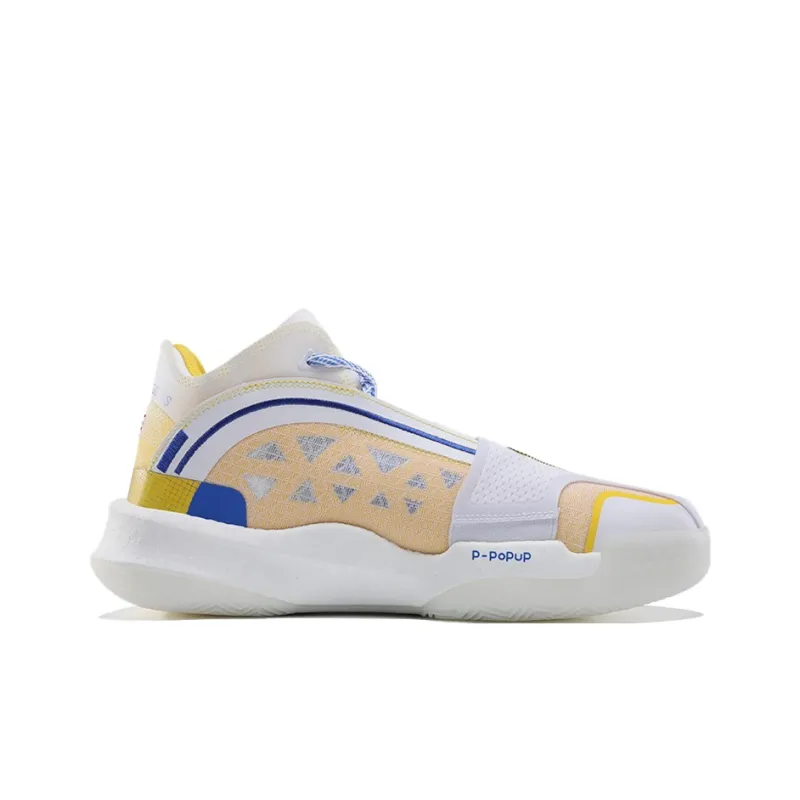 PEAK Tai Ji3.0 Warrior Anti Slip Wear Resistant Mid Top Performance Basketball Shoes Men's Blue-1