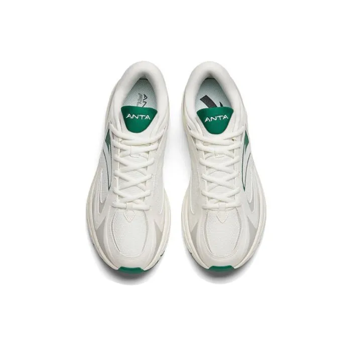 Anta AT952 Breathable Low-Top Sports Casual Shoes Men's White Green Gray-3