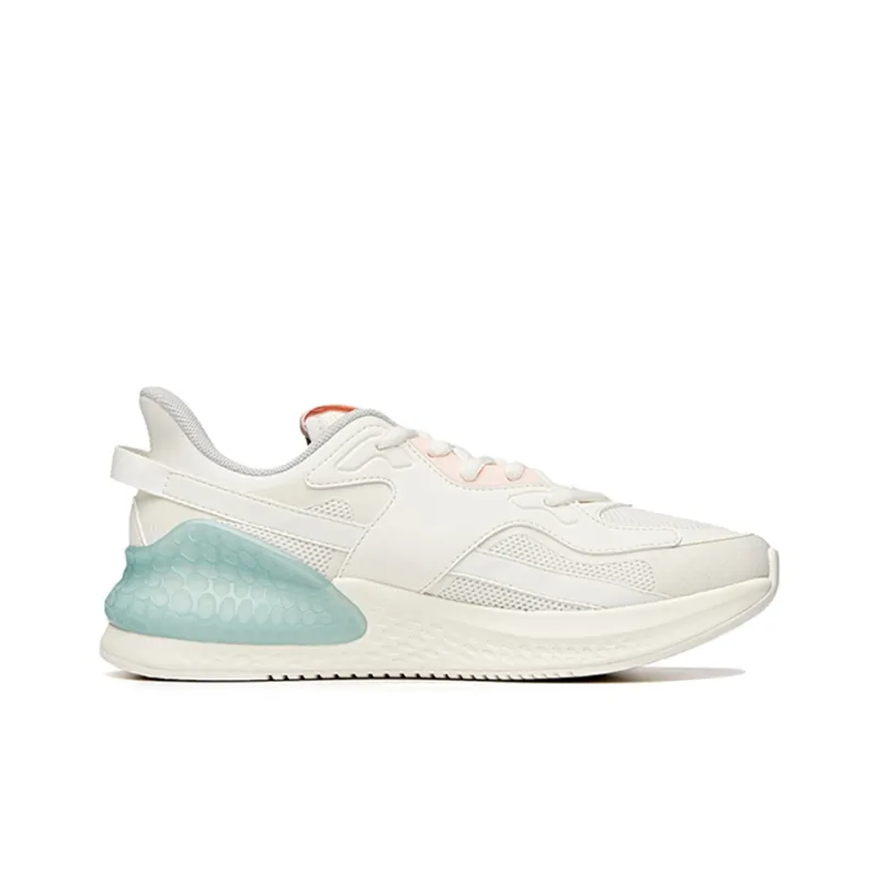 Anta C37 Series Low Top Running Shoes Women's White Pink Cyan-1