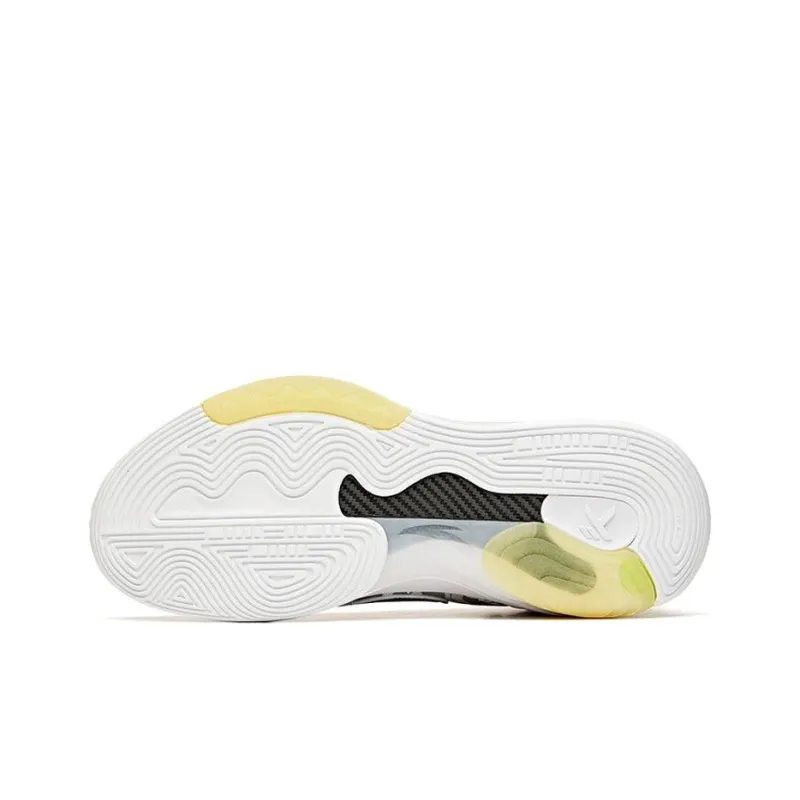 Anta KT6 Cushioning Coverage Support High Top Basketball Shoes Men's Gray White Yellow-4