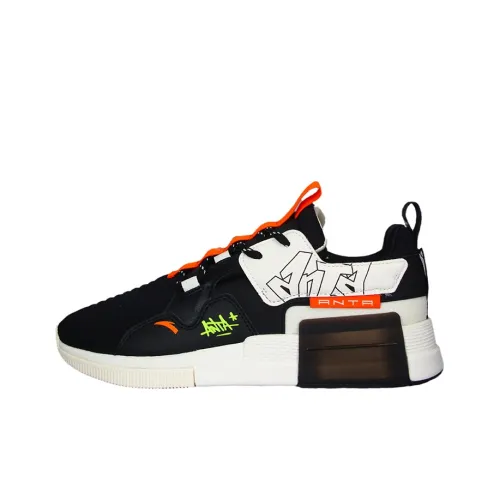 ANTA Rubik's Cube Casual Shoes Men Low-Top Black/White/Orange