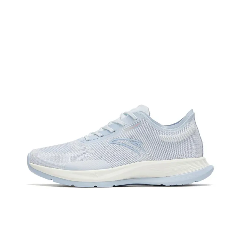 Anta Hydrogen Run V Anti Slip Wear Resistant Low Top Running Shoes Women's White Blue-0