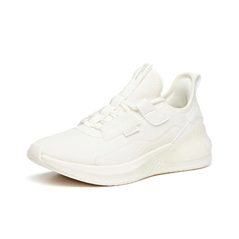 Anta C37 Series Slip-Resistant Cushioning Wear-Resistant Low-Top Running Shoes Ivory White-1
