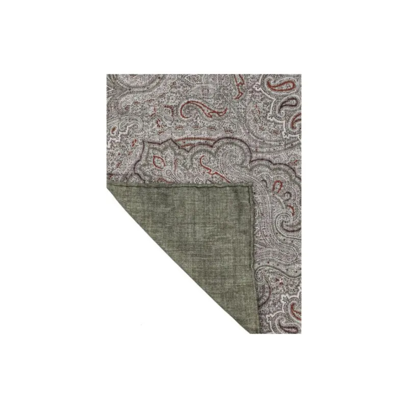 Brunello Cucinelli Logo Patch Graphic Printed Pocket Square-1