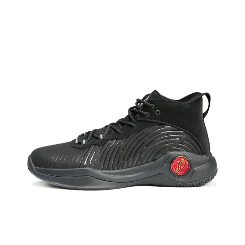 PEAK Parker Cavalry Basketball Shoes Men Mid-Top Black