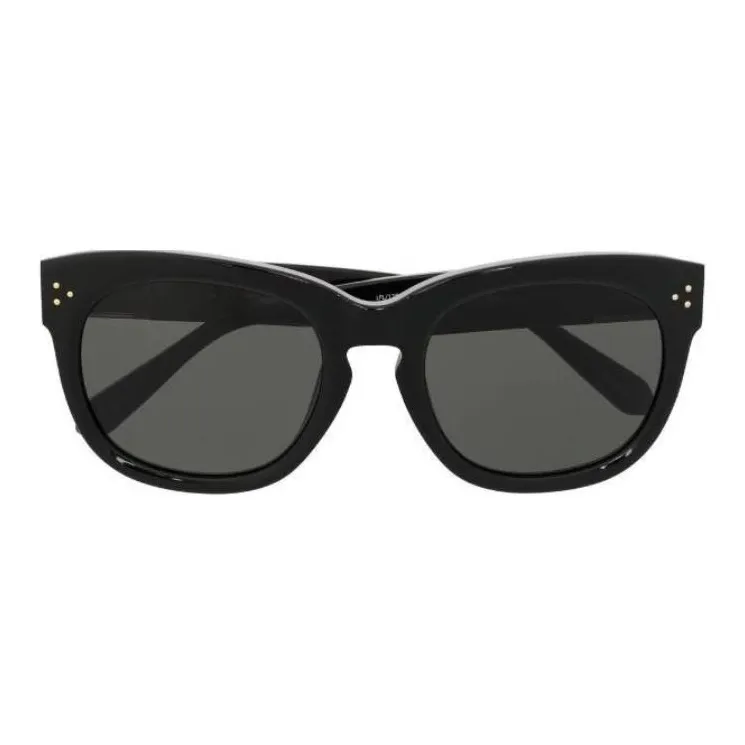 Linda Farrow Acetate Rectangular Sunglasses Unisex Black-1