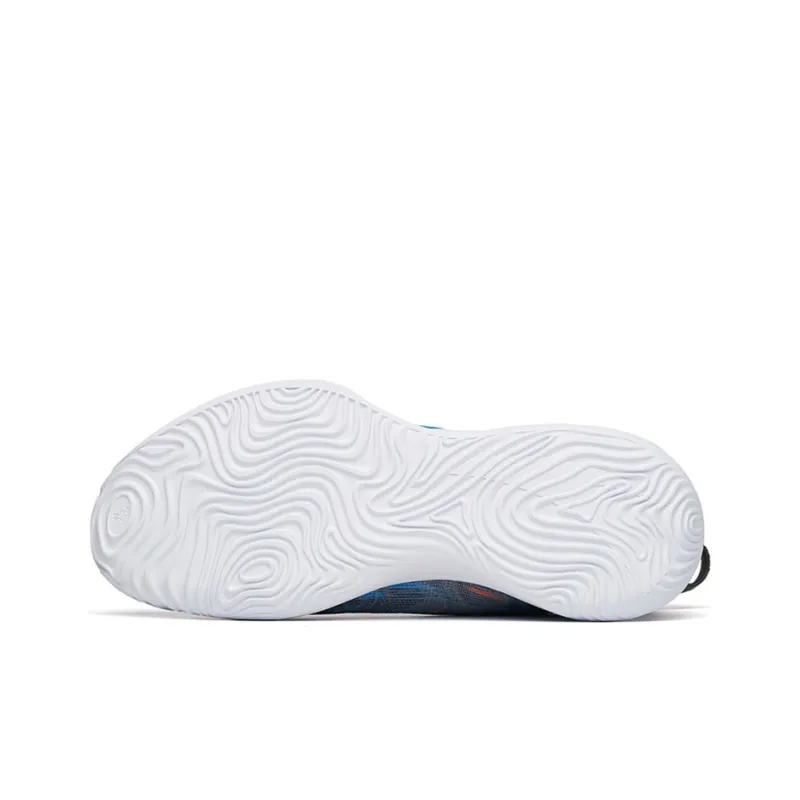 Anta Mountain 2 Cushioning Anti-Slip And Wear-Resistant Low-Top Basketball Shoes Blue White-4