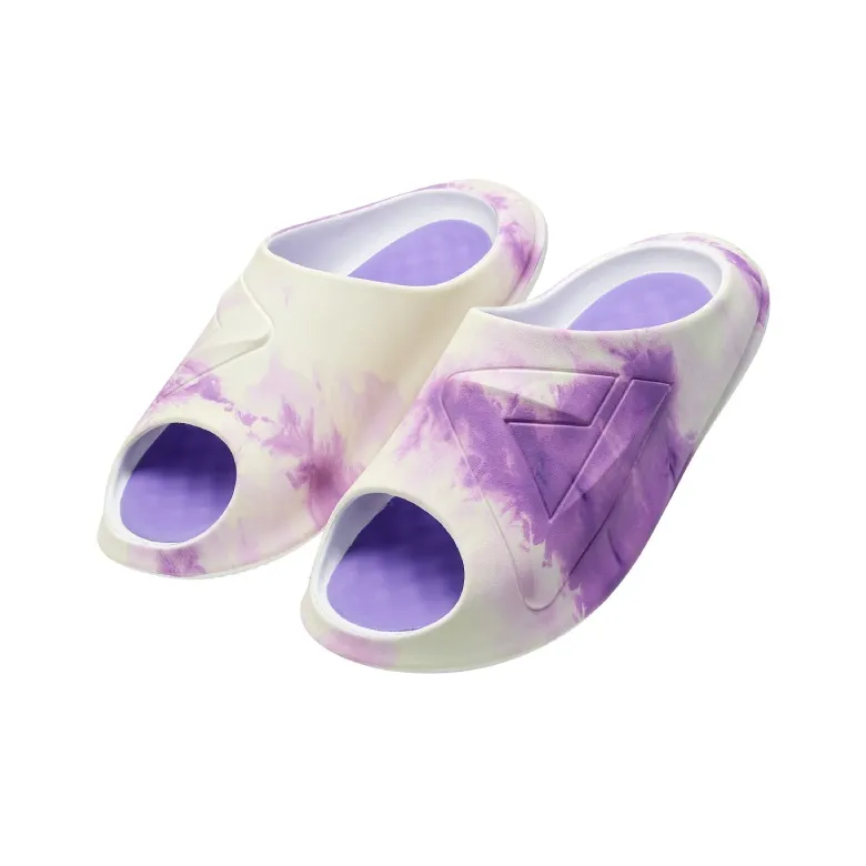 PEAK Very Small Fat Drag Totem Graffiti Slide Slippers Men's Purple-4