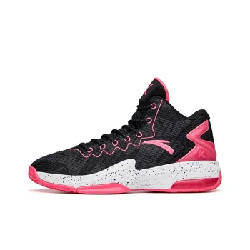 Anta KT3 Anti Slip Wear Resistant Mid Top Performance Basketball Shoes Men's Black Pink
