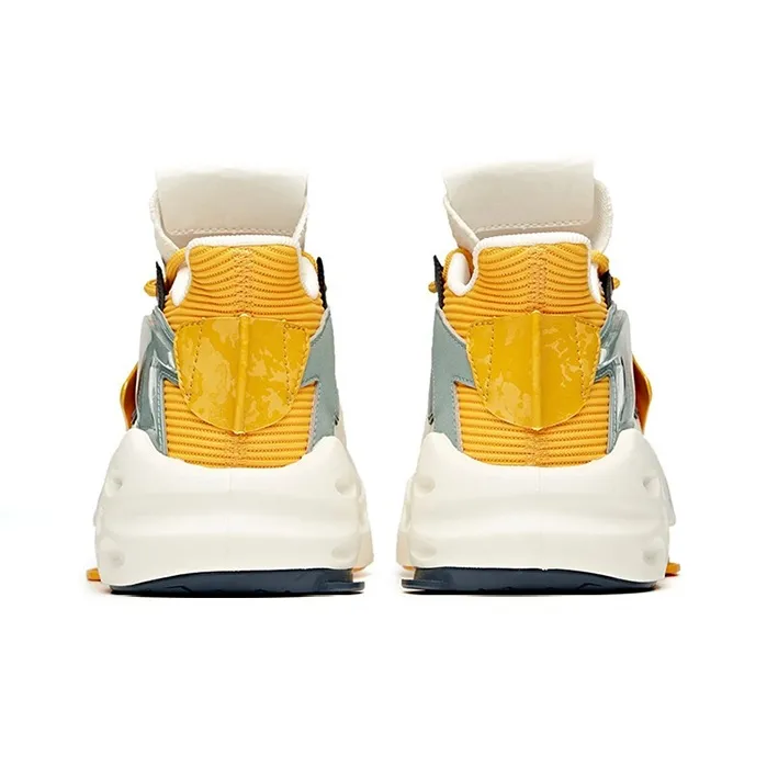Anta C37 Series Dominant Collection Mid Top Skateboard Shoes Men's White Yellow-2