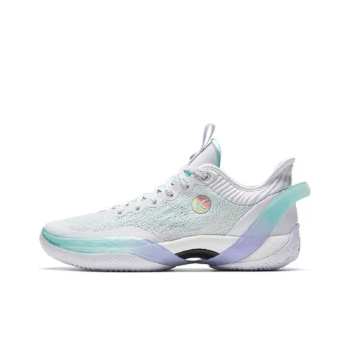 ANTA Three-point Rain1.0 Basketball Shoes Men Low-Top White/Green