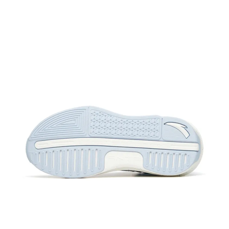 Anta C37 2.0 Anti Slip Wear Resistant Mid Top Skateboard Shoes Women's Gray Blue-4