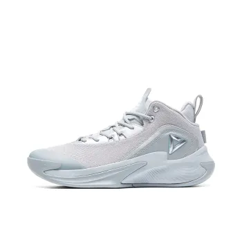 PEAK Cushioning, Slip Resistant, Abrasion Resistant, Breathable Low Top Basketball Shoes Men's White Gray