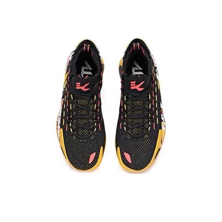 Anta KT5 Thompson Cushioning Anti-Slip And Wear-Resistant Low-Top Performance Basketball Shoes Black Yellow-3