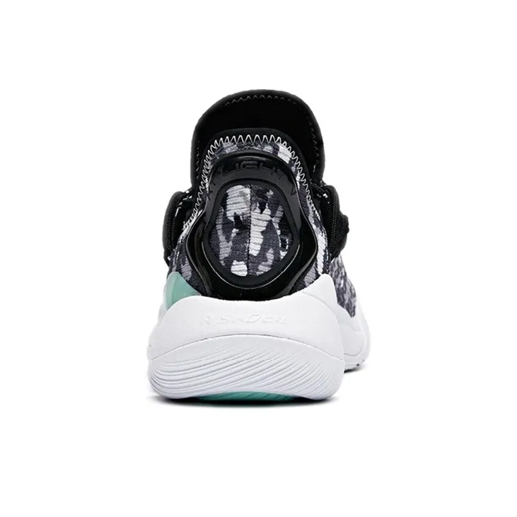 Anta Light Cavalry 5 Cushioning Anti-Slip And Wear-Resistant Low-Top Basketball Shoes Men's Gray Black White-3