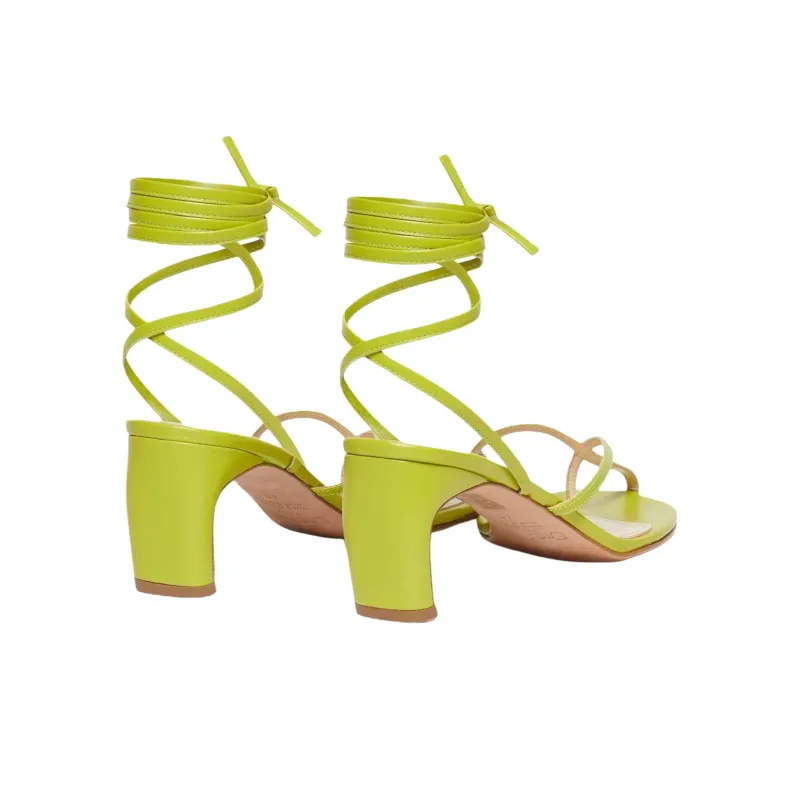 Elleme Ficelle One Strap Sandals 6.5cm Women's Green-4