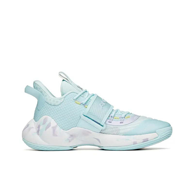 ANTA Water Flower 3 Basketball Shoes Men High Top Glacier Blue/White/Purple-1