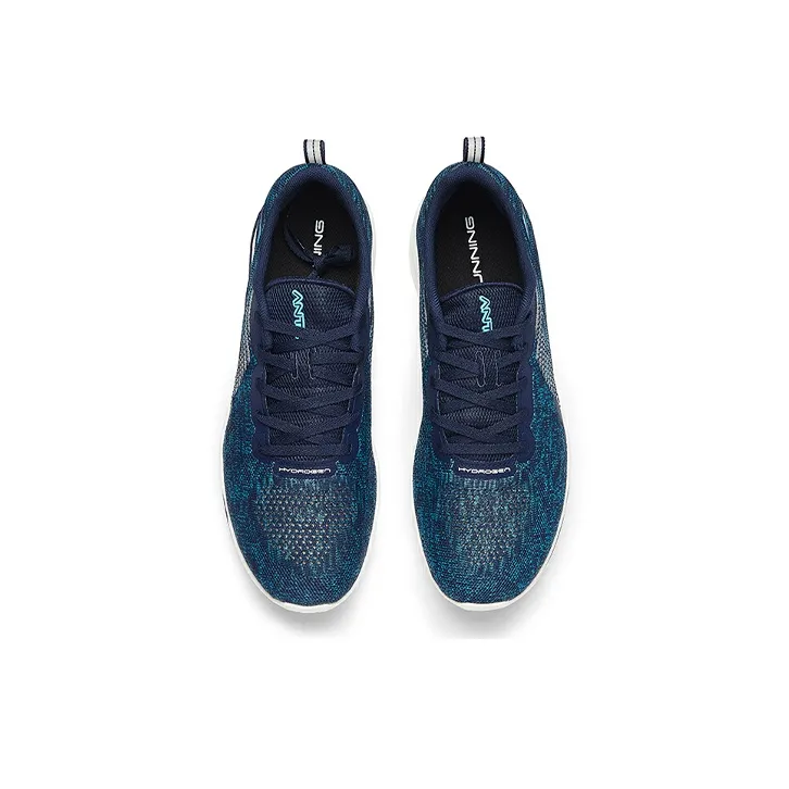 Anta Hydrogen Run II Anti-Slip Wear-Resistant Low-Top Running Shoes Men's Blue-2
