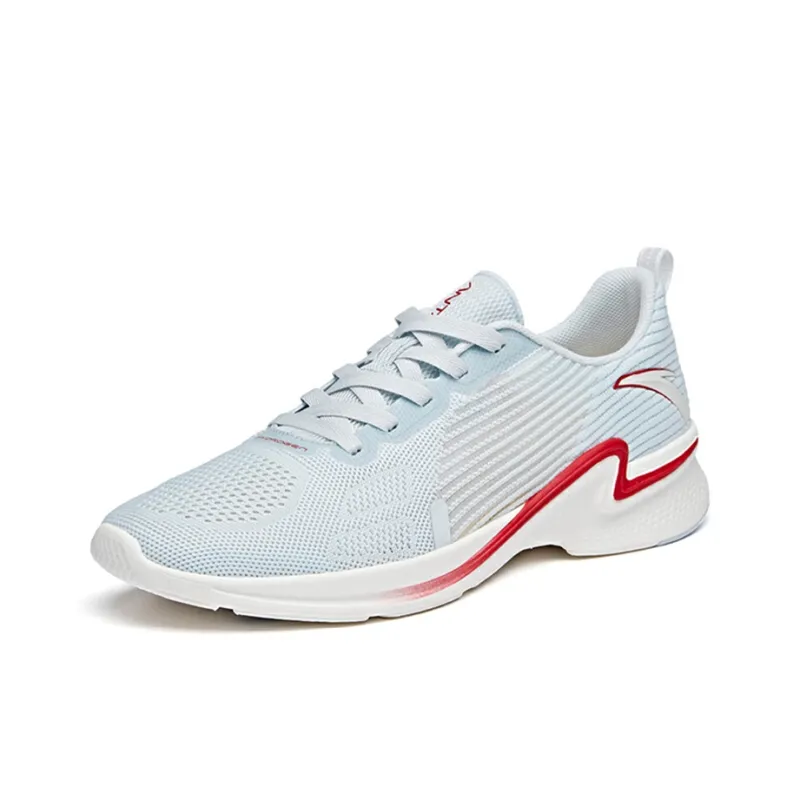 Anta Hydrogen Run II Cushioned Slip Resistant Abrasion Resistant Low Top Running Shoes Men's Blue Red-2