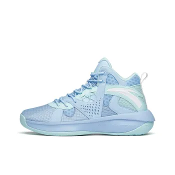 Anta Wind Tunnel 2 Cushioning Anti Slip And Wear Resistant Mid Top Performance Basketball Shoes Dazzling Blue