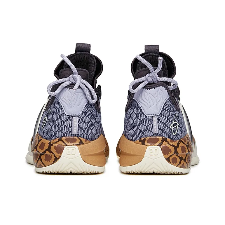 Anta GH2 Wear Resistant Slip Resistant Low Top Performance Basketball Shoes Men's Taupe-3