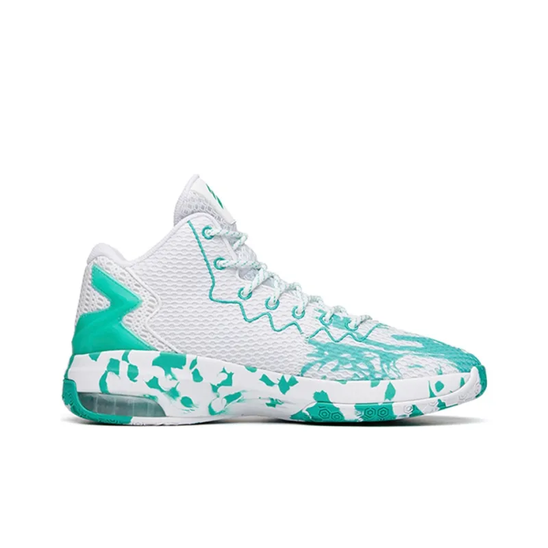Anta KT3 Cushioning Anti-Slip And Wear-Resistant Mid-Top Performance Basketball Shoes Men's Green White-1