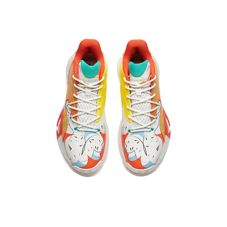 Anta A Flash Bubble 1.0 Cement Bubbles Low-Top Performance Basketball Shoes Koi Fish Color Scheme-3