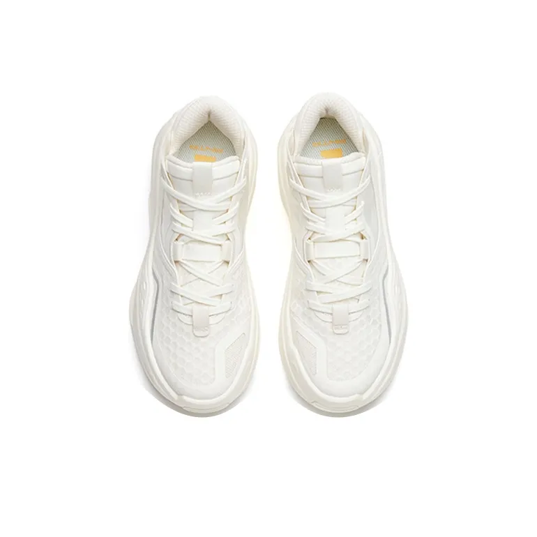 Anta C37 2.0 Breathable And Lightweight Mid Top Skateboard Shoes Women's Ivory White-3