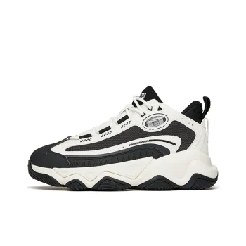 Anta Big Shark Anti Slip Wear Resistant Low Top Chunky Sneakers Men's White Black Gray
