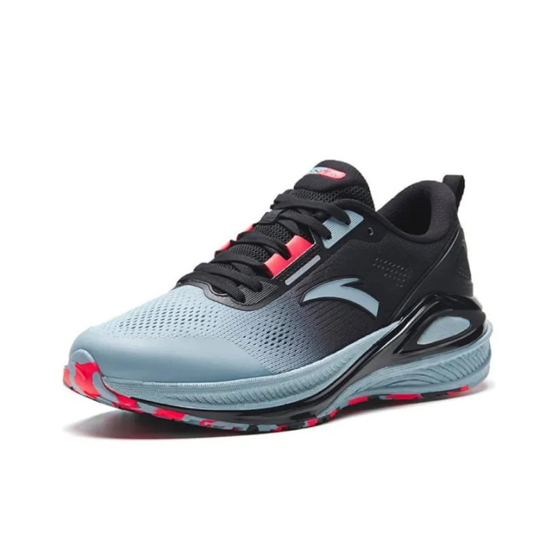 Anta Royal Road Anti-Slip Wear-Resistant Low-Top Running Shoes Men's Black Blue-1