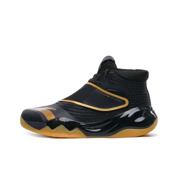 Anta KT6 Thompson Cushioning Anti Slip And Wear Resistant High Top Basketball Shoes Black Gold
