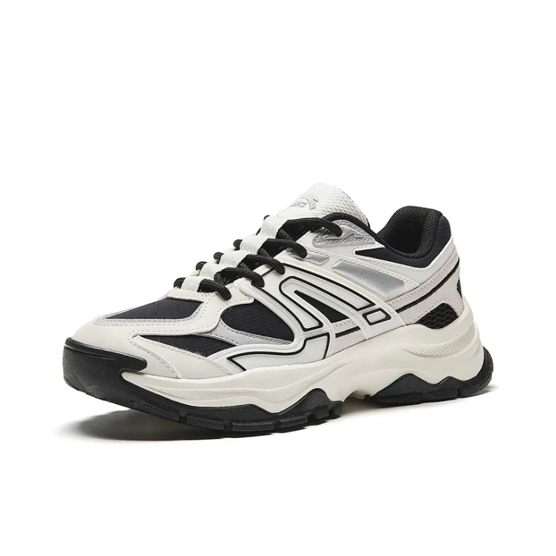 Anta Hot Wear Resistant Low Top Casual Shoes Women's Beige Black-1