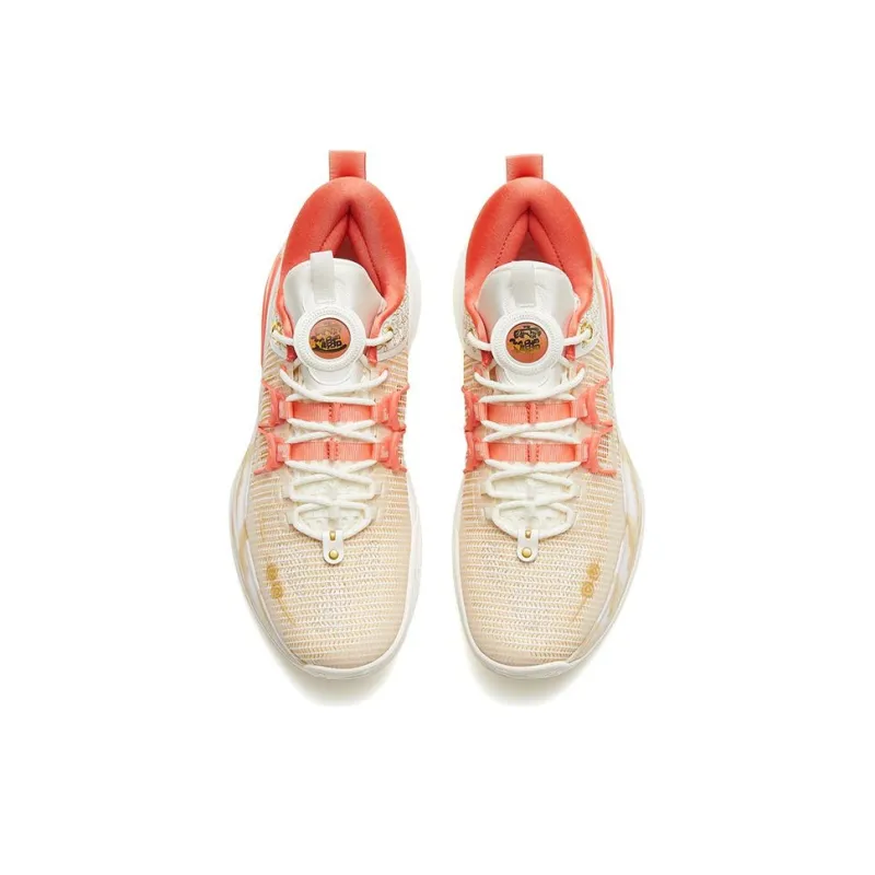 Anta ZUP1 Nitrogen Technology Cushioning Anti Slip And Wear Resistant Low Top Basketball Shoes Red Yellow New Year-2