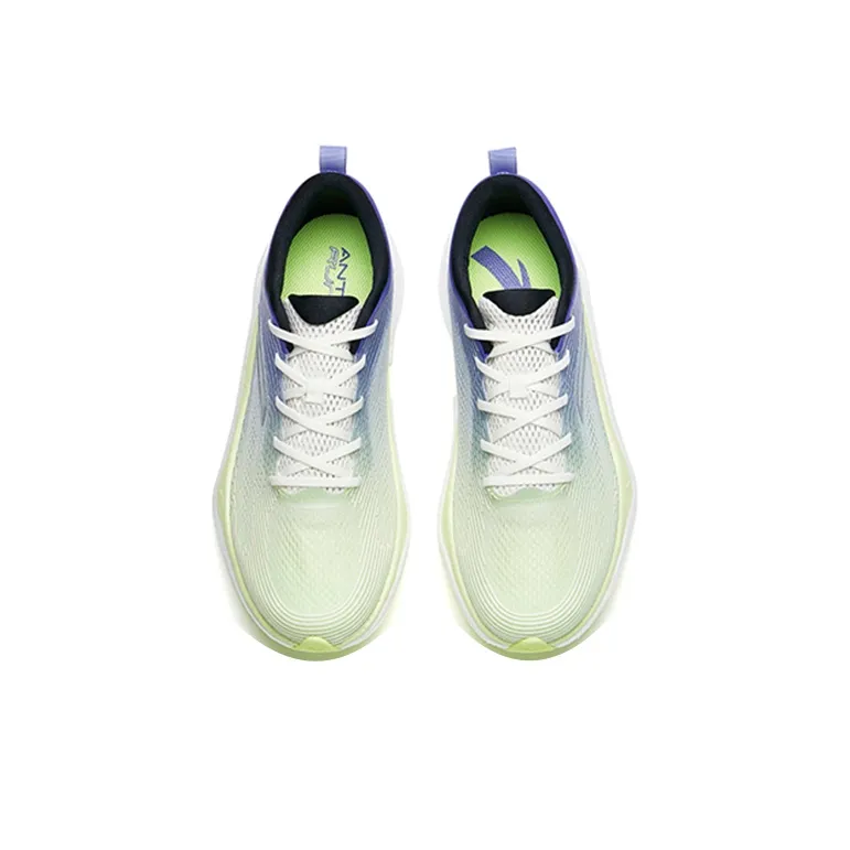 ANTA Four Generations Of Hydrogen Running Running Shoes Men Low Top Ivory White/Elf Yellow/Mysterious Purple-2