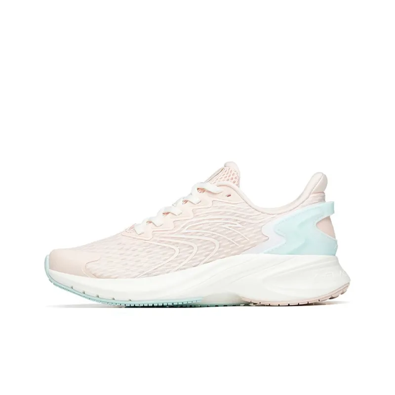 Anta Antelope Run 2 Cushioning Anti-Slip Wear-Resistant Breathability Low-Top Running Shoes Women's White Pink Blue-0