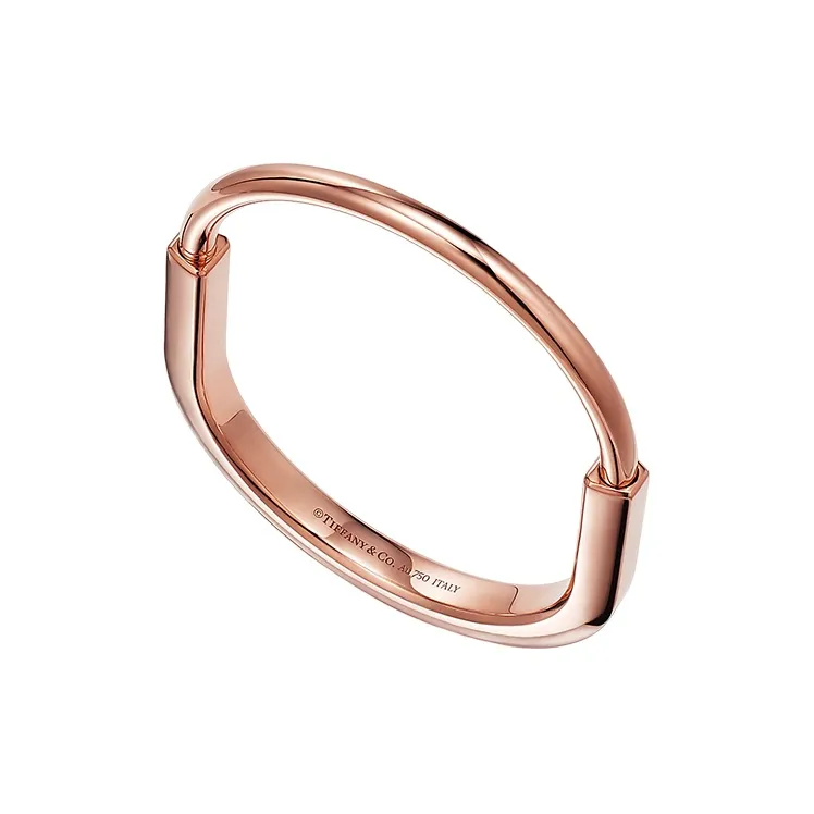 TIFFANY & CO. Lock Bangles Unisex Rose Gold-1