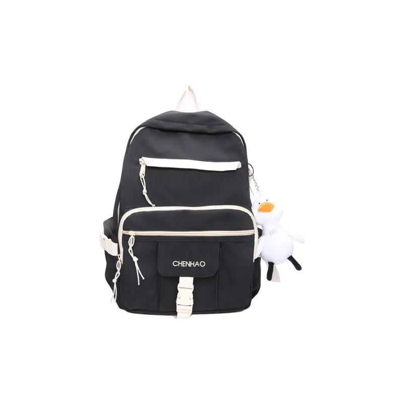 Cwatcun Nylon Backpack Unisex White/Red/Black/Blue-10