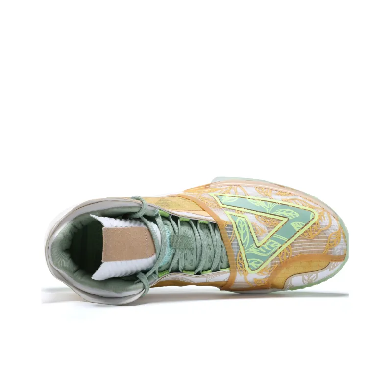 PEAK Surfing The Big Triangle 1.0 Basketball Shoes Women's Mid Top Light Coffee-4