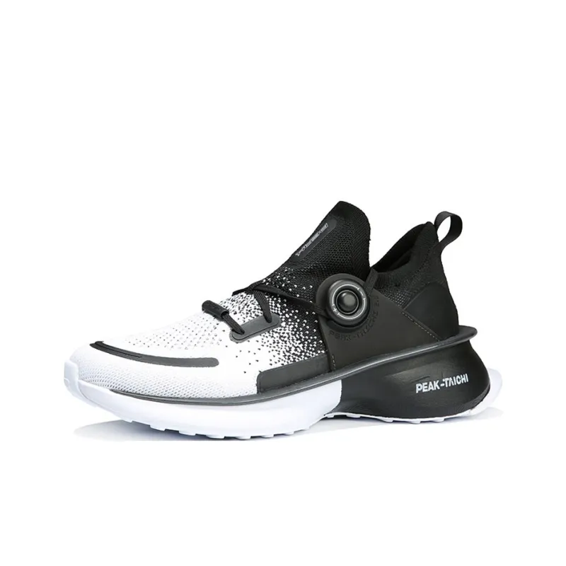 PEAK Tai Ji2.0 Cushioning Anti-Slip And Wear-Resistant Low-Top Running Shoes Black White-2