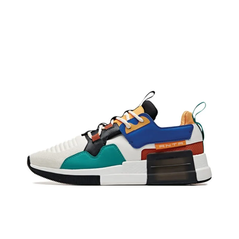 Anta Magic Cube Low Top Running Shoes Men's White Orange Black-0