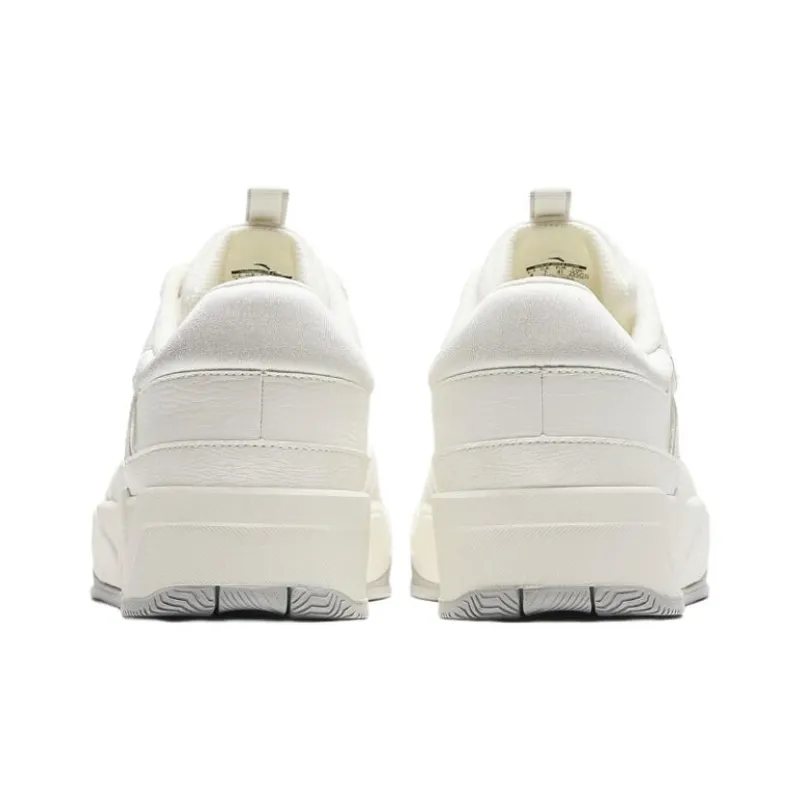 Anta C37 Series Anti Slip Wear Resistant Low Top Skateboard Shoes Men's White Gray-4