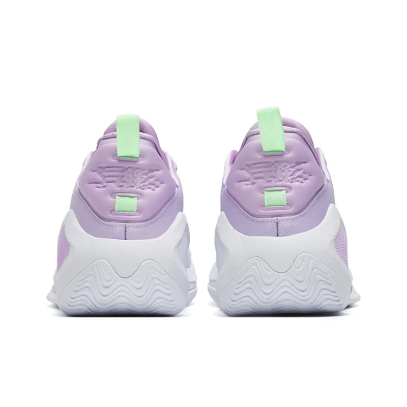Anta Alien 3 SE Wear Resistant Low Top Performance Basketball Shoes Men's White Purple-3