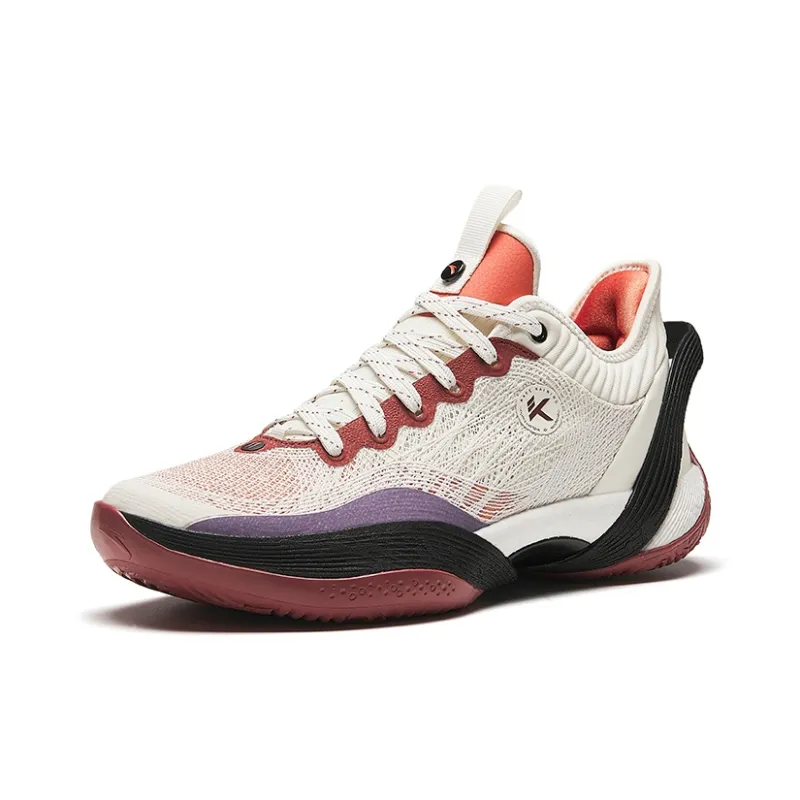 Anta Three point Rain1.0 ROCCO Cushioning Wear Resistant Low Top Basketball Shoes Men's Ecru-1